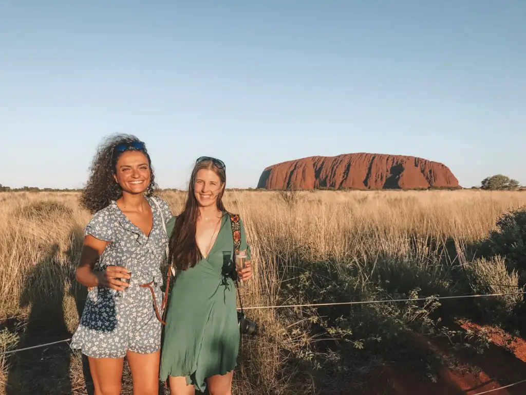 Uluru rock sunset toast