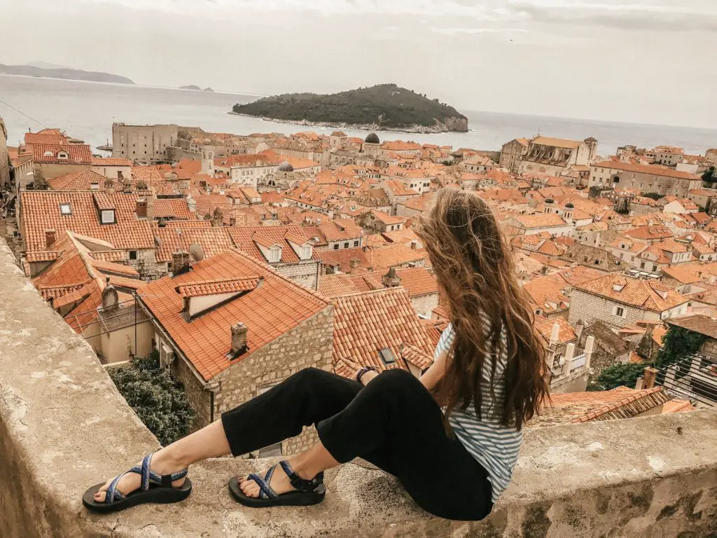 Dubrovnik city walls view