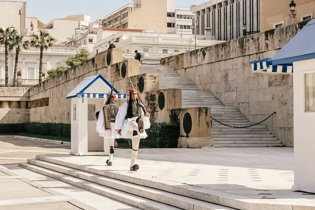See the guards at Athens parliament building on your Athens itinerary