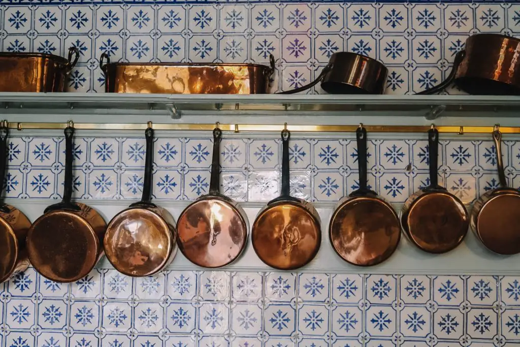 Monet's copper cooking pot collection at Giverny