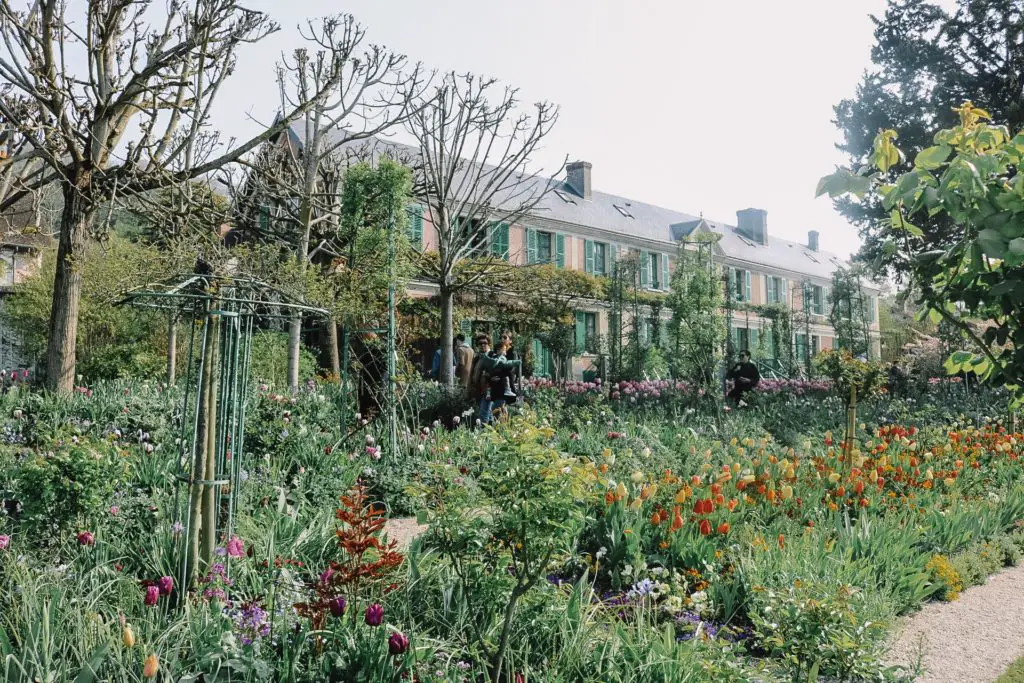 view of Giverny Monet's house and gardens