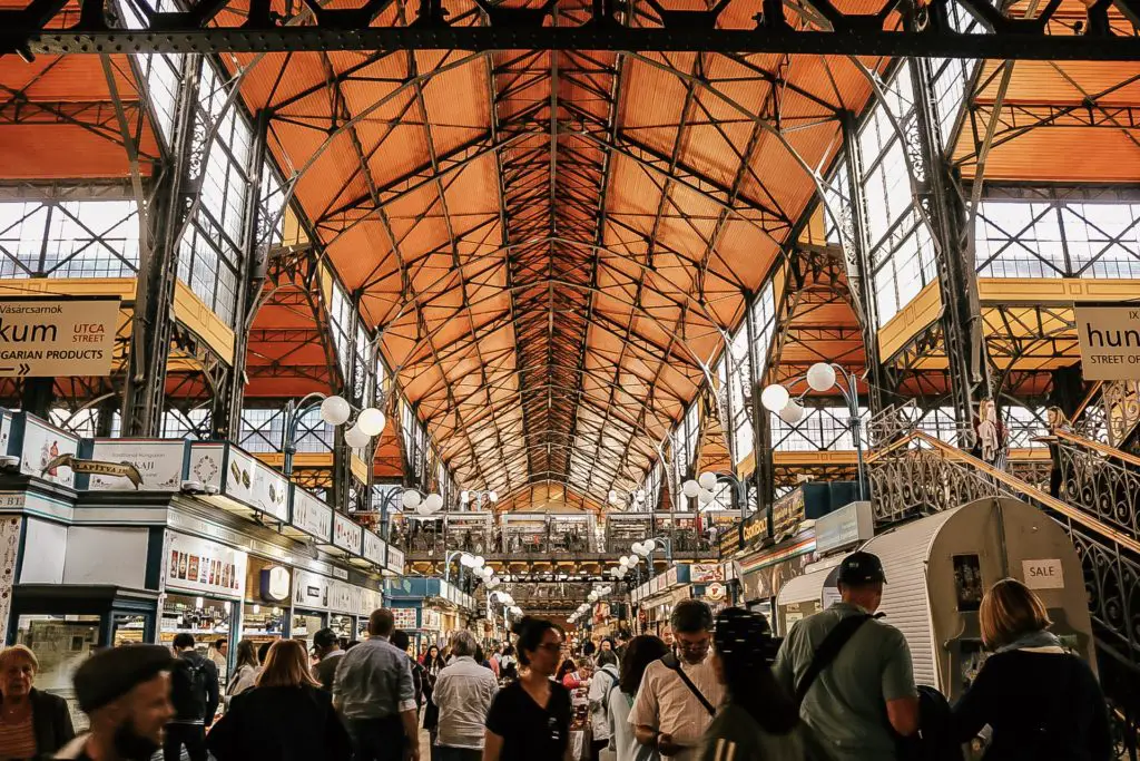 Inside of Grand Market in Budapest