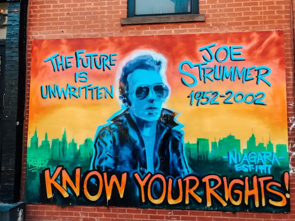 Joe Strummer mural in NYC