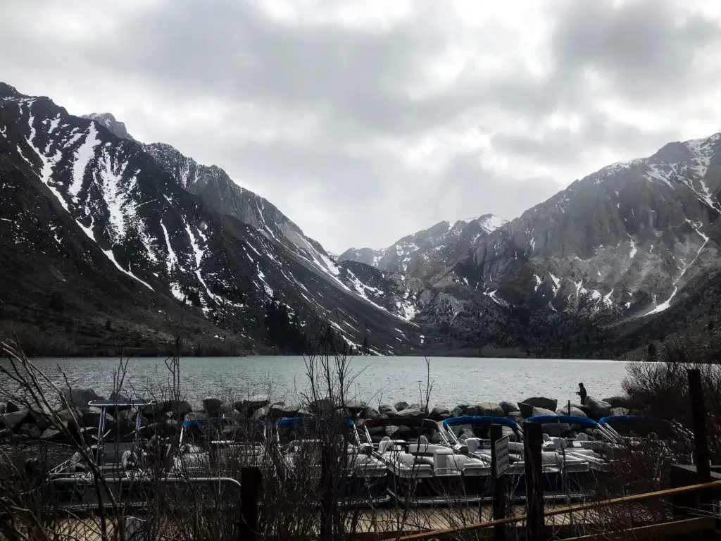 view of mountains and lake