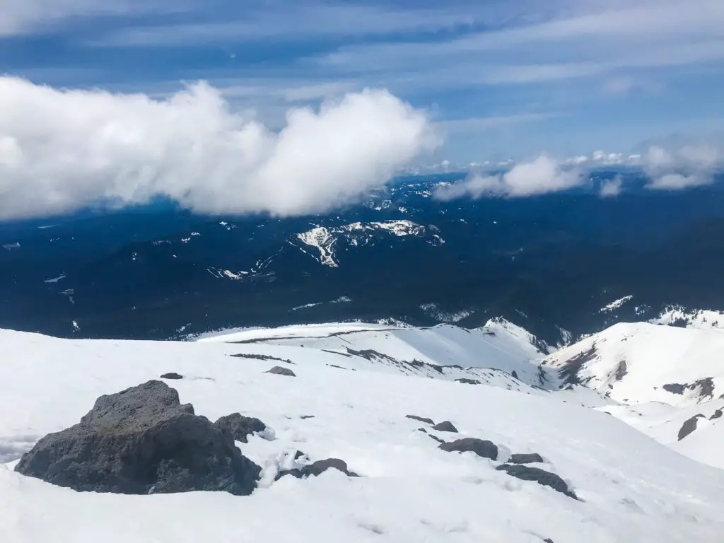 mountain view with snow 